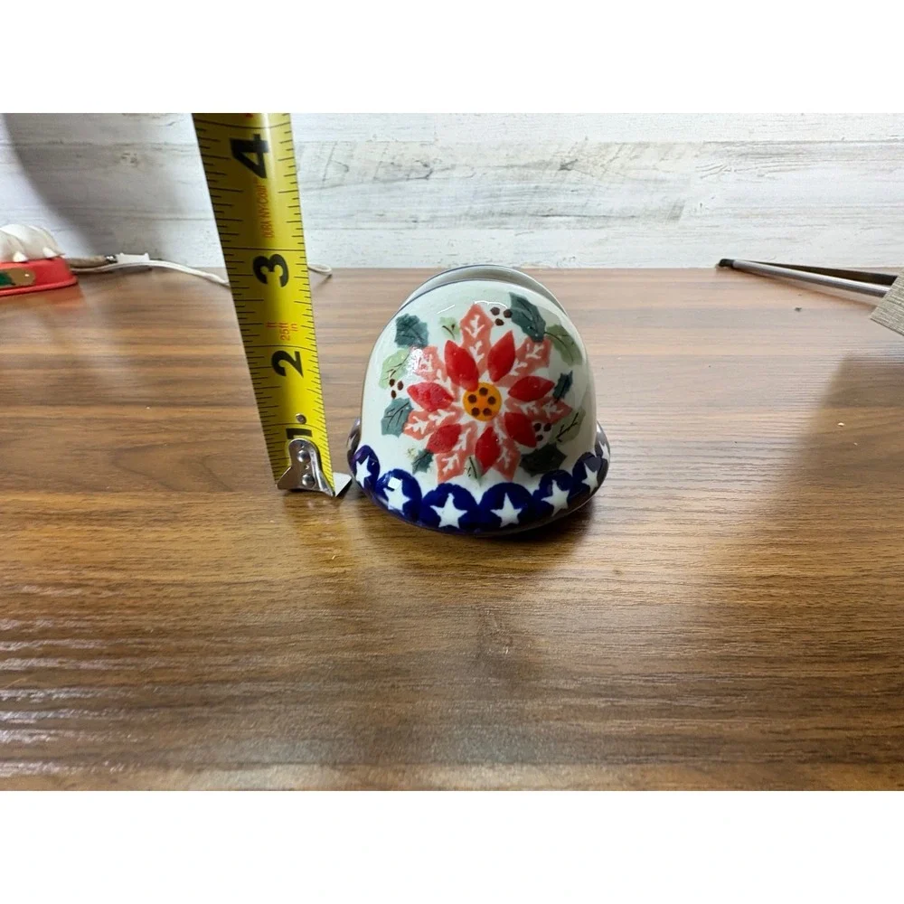 Boleslawiec Poland Polish Pottery Floral Hand Painted Napkin Holder